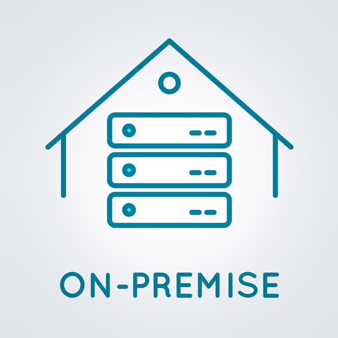 Vector graphic that says "on-premise"