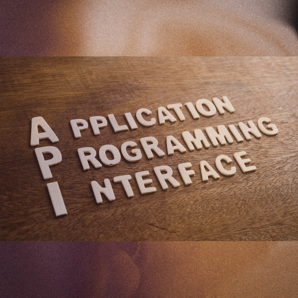 Image of words "Application Programming Interface" on a brown background