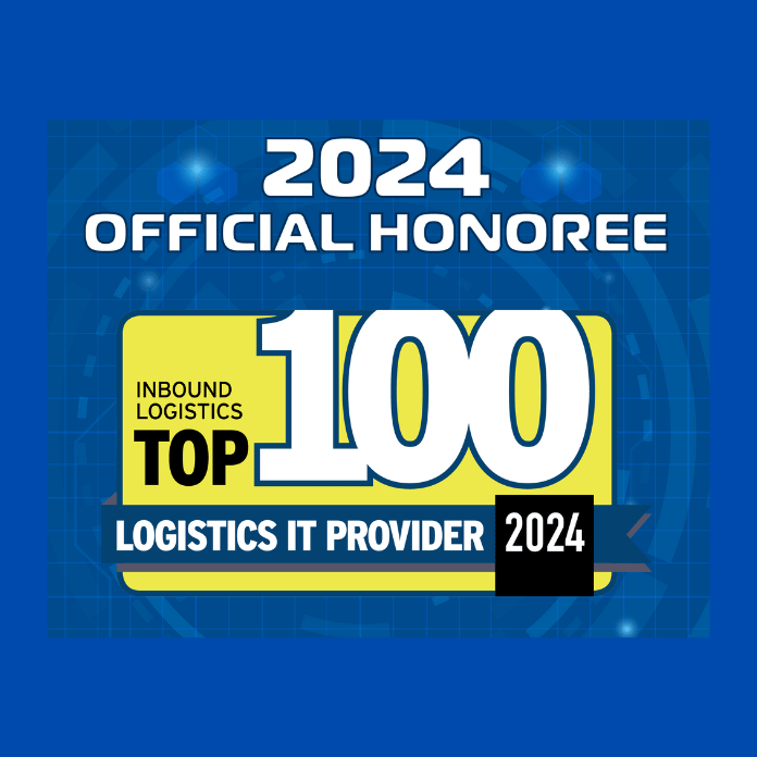 Inbound Logistics Official Honoree Top 100 Logistics IT providers badge