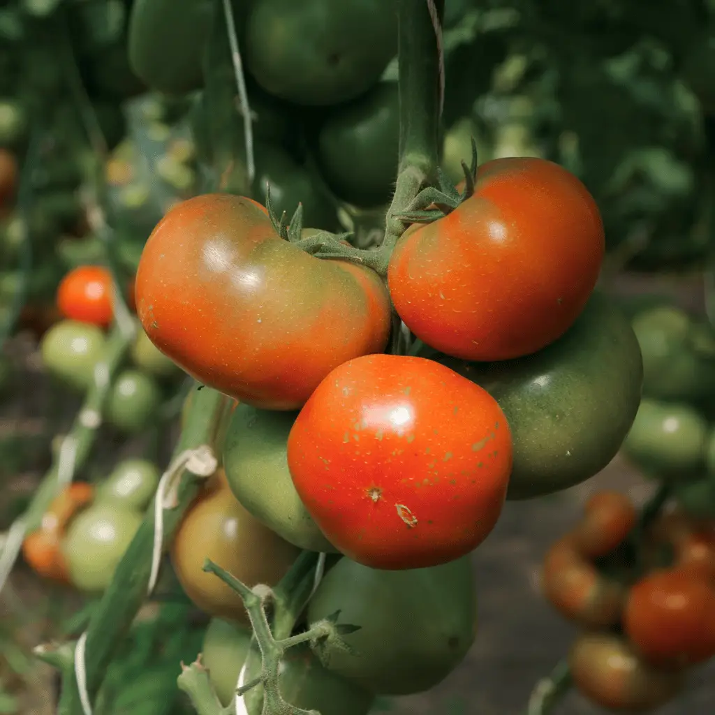 Picture of tomatoes on vine for blog on traceability requirements under FMSA 2024